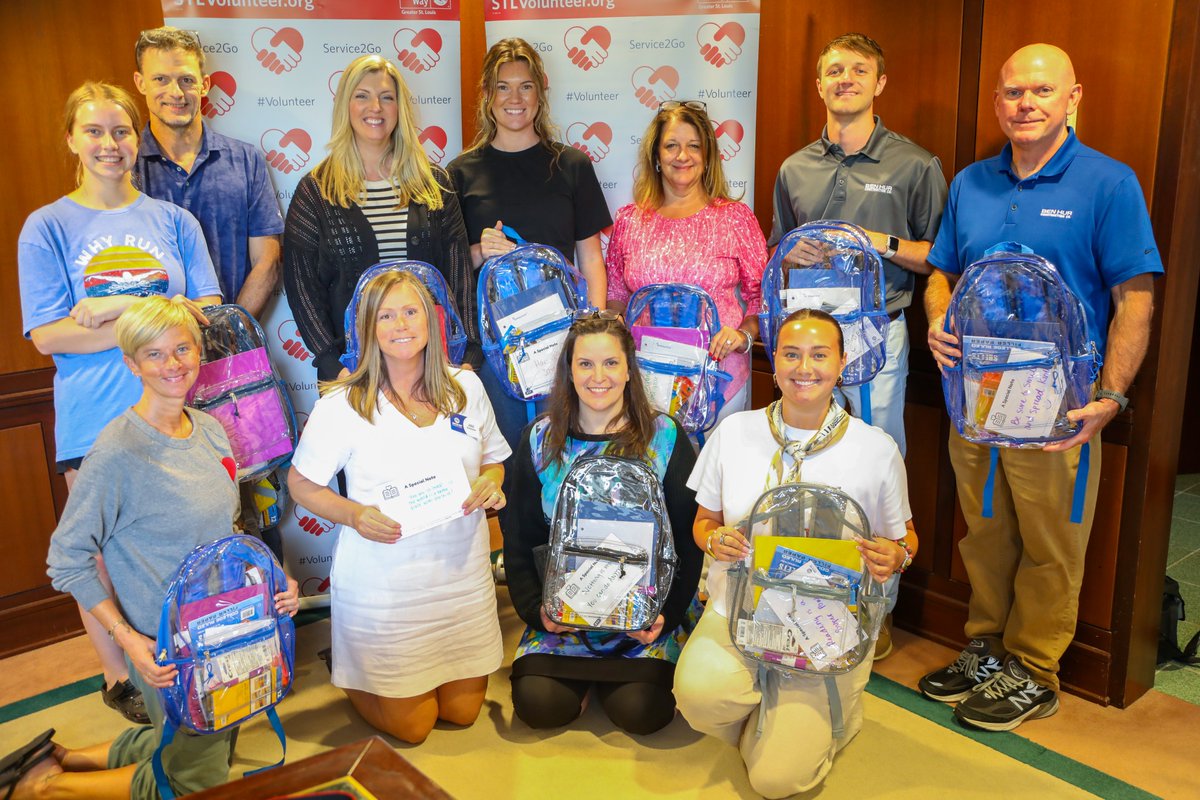 UnitedWaySTL's tweet photo. We’re excited to celebrate Ben Hur's first fullService 2 Go project through United Way’s Volunteer Center! 🎒 

Nearly 30 participants assembled 200 back-to-school kits that will support students in the St. Louis Public Schools as they prepare for the new school year! https://t.co/zcpag1asH2