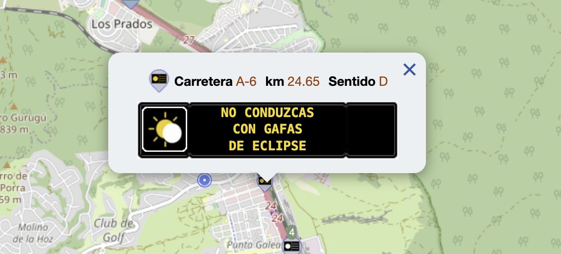 sanchezdelreal's tweet photo. De la web y mapas de la DGT... nos extinguimos. Pensábamos sería un meteorito, pero va a ser un simple eclipse. https://t.co/5p9mDfU3c6
