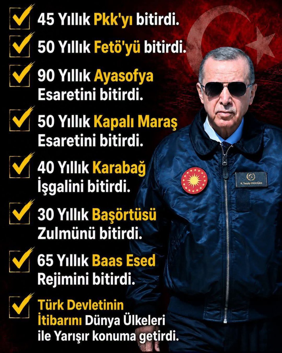 _Firdevs_i_A_Ia's tweet photo. "Bir akıl gelecek ki, akıllar delirecek. Ve bir devrim, evvela devrimi devirecek."

BİR DEVRİN SONU… ⏳

100 yıllık CHP… Bitti.
50 yıllık PKK… Bitti.
40 yıllık FE-TÖ… Bitti.
Te-rör… Bitti.
Eski Türkiye… yok artık

Yeni dönem yükleniyor..
LOADING.. ⏳

Recep Tayyip Erdoğan 
Devlet Bahçeli Ak parti mhp