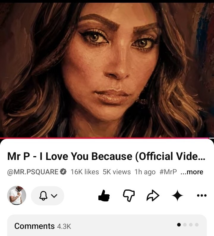 Deraclassic_'s tweet photo. @PeterPsquare Peter painted his wife Lola. I knew this song was all about her 😍 https://t.co/I2a27U0xAX