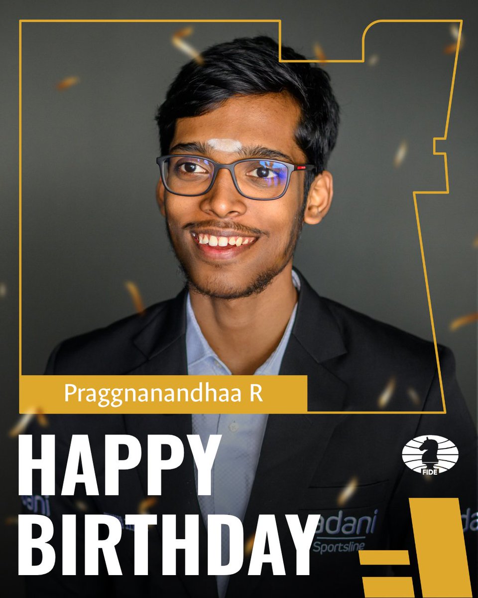 ValamRavi1919's tweet photo. Happy 21st birthday to world #12 and two-time candidate, @rpraggnachess https://t.co/1OUqGQ7mH6