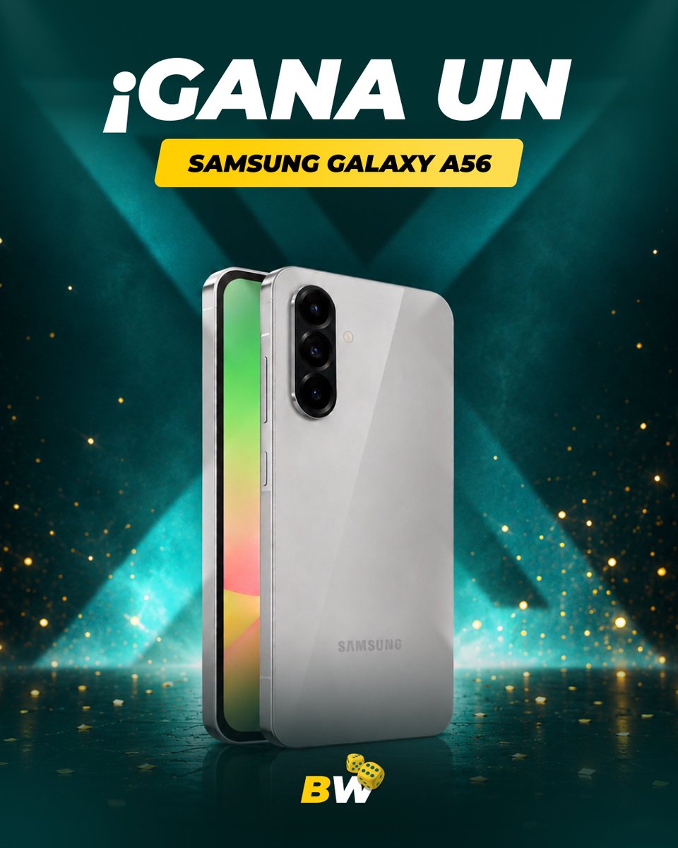 bw_casino_latam's tweet photo. 🎁 ¡GIVEAWAY — Samsung Galaxy A56! 🚀

¡Algo especial está por llegar! ¿Quieres renovar tu smartphone con un Samsung Galaxy A56 completamente nuevo? 📱✨ ¡Participa ahora y consigue tu oportunidad de ganar! 🔥

Cómo participar:

Sigue a @bw_casino_latam 👤

1. Dale ❤️ a esta publicación
2. Haz RT 🔄
3. Etiqueta a 2 amigos en los comentarios 👥💬

🏆 ¡El ganador será anunciado el 16 de septiembre!

🎁 Premio: Samsung Galaxy A56 nuevo y original.

¡Buena suerte, amigo! 🍀🔥 ¡Que la fortuna te elija a TI!

#Giveaway #SamsungGalaxyA56