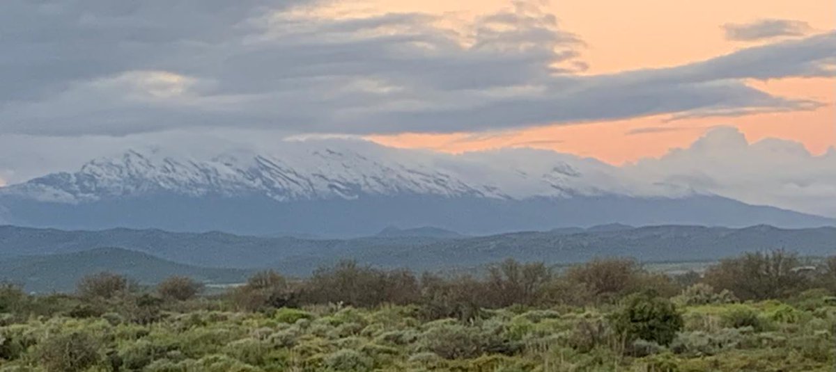 judebax's tweet photo. The view from my sister's house in #Oudtshoorn. The Swartberg mountains are covered in snow. https://t.co/tIJUv4mGQd