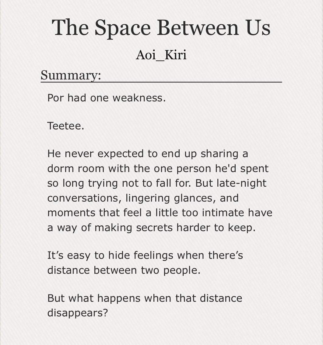 heartonpttp's tweet photo. #Teeteepor AU!!

Two roommates.
One room.
Two very well-kept secrets.
Por thought that sharing a room with Teetee would make it harder to hide his feelings.
He didn't realize Teetee was hiding something too. https://t.co/VO2P8JboQS