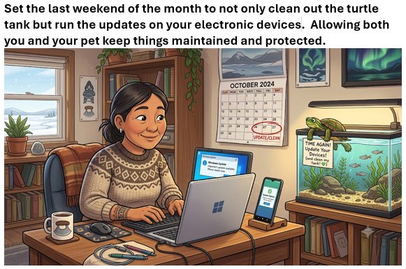 larryp_IT's tweet photo. Pets #Cybersecurity tips 1 of 15; before taking an electronic time-out to care for your pet, on the last weekend of the month, trigger your Phones, Tablets and Computers for any available updates so that everyone stays protected.

See https://t.co/0rfFNts1VC  for the whole story. https://t.co/iwSTh6k1AX