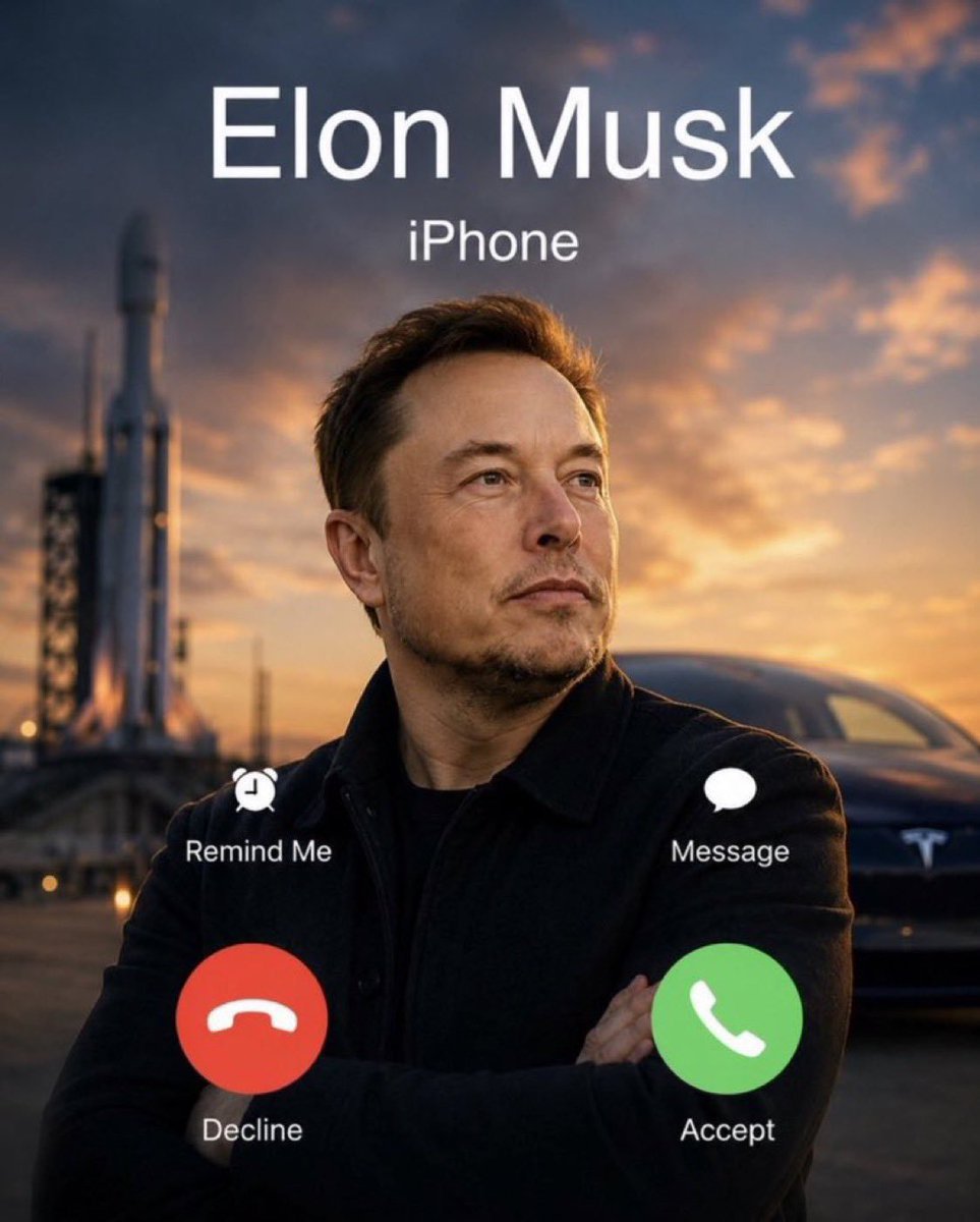 VoiceUniteds's tweet photo. Be honest

If 🤙 you got a call from Elon Musk, would you answer?

A. Yes 
B. No https://t.co/zdCKSuw95S