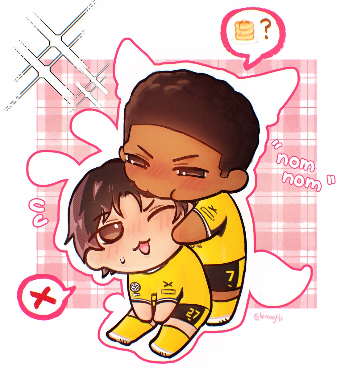 kyom21494's tweet photo. Commission for @/jobesboyfie on Tiktok 
Ahhhhh I love how this piece turned out so much 🥹🥹😫😫😫💕💕
#jobebellingham https://t.co/E7uC5GY98V