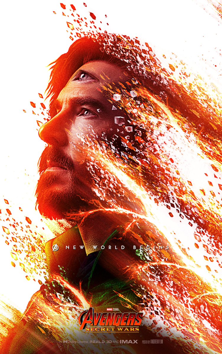 AndrewV_M's tweet photo. Avengers Secret Wars poster  

A new world begins https://t.co/t0uQOOXGUL