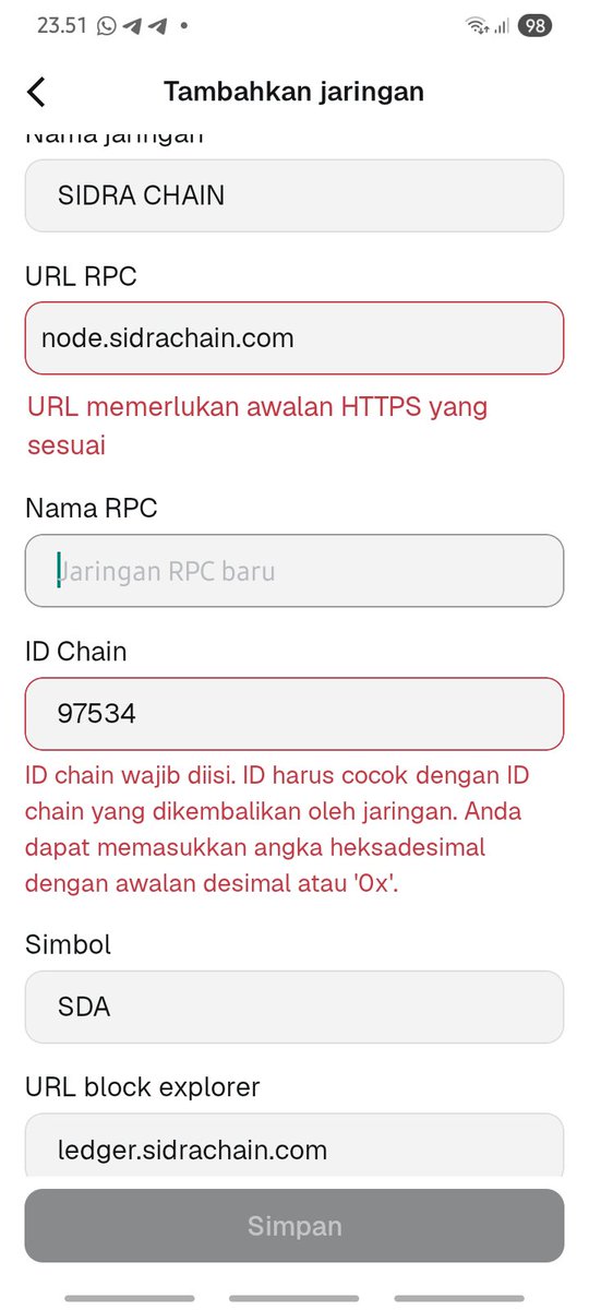 Sumimini77's tweet photo. @Crypto_C0mpass Tidak bisa Connect https://t.co/07PzgQhZie