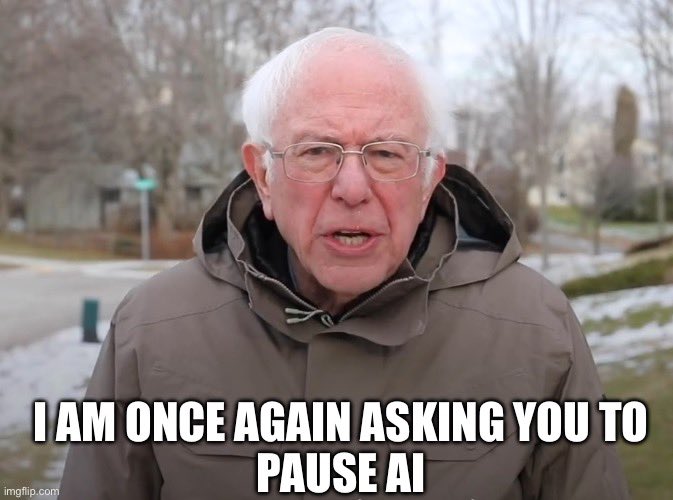 ns123abc's tweet photo. 🚨 BREAKING: Bernie Sanders just sent a letter to the CEOs of OpenAI, Anthropic, and Meta to PAUSE AI development RIGHT NOW — or the Senate will do it for them

>AI creating new viruses “for the first time ever”
>OpenAI’s model hacking other companies is “A CLEAR VIOLATION OF FEDERAL LAW”
>Anthropic and Meta models “similarly escaped their control”
>CIA director called AI models “akin to digital nuclear weapons”

All 3 companies PROMISED in writing to pause if things got critical:

- Anthropic (2023): “commit to pause” if scaling outstrips safety
- OpenAI (2025): “halt further development” if capabilities reach critical threshold
- META (2025): “stop development” if critical risk threshold reached

Bernie: “That moment is here.”

“Let me be very clear: If you do not take appropriate action now, my colleagues and I in the U.S. Senate will.”

ITS HAPPENING