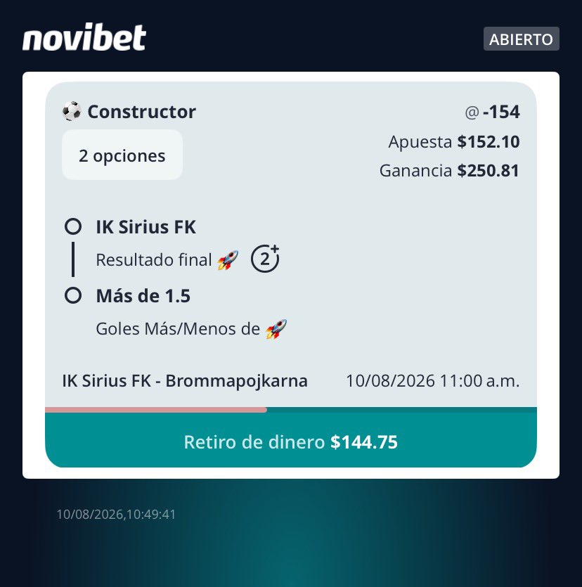alexfxntasy's tweet photo. 2do Paso RETO ESCALERA 🪜 
Gana el sirius y más de 1.5 
Venga vamos por esos verdes ✅✅ https://t.co/1enYicFdFQ