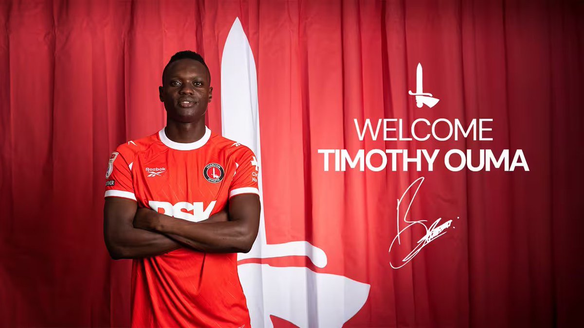 Pinup_KE's tweet photo. English Championship side Charlton Athletic have announced the signing of Kenya international Timothy Ouma on a season-long loan from Czech side Slavia Prague.

The deal includes an option for Charlton to make the move permanent at the end of the loan spell.
#Charlton #Ouma https://t.co/mnQa6HeGyZ