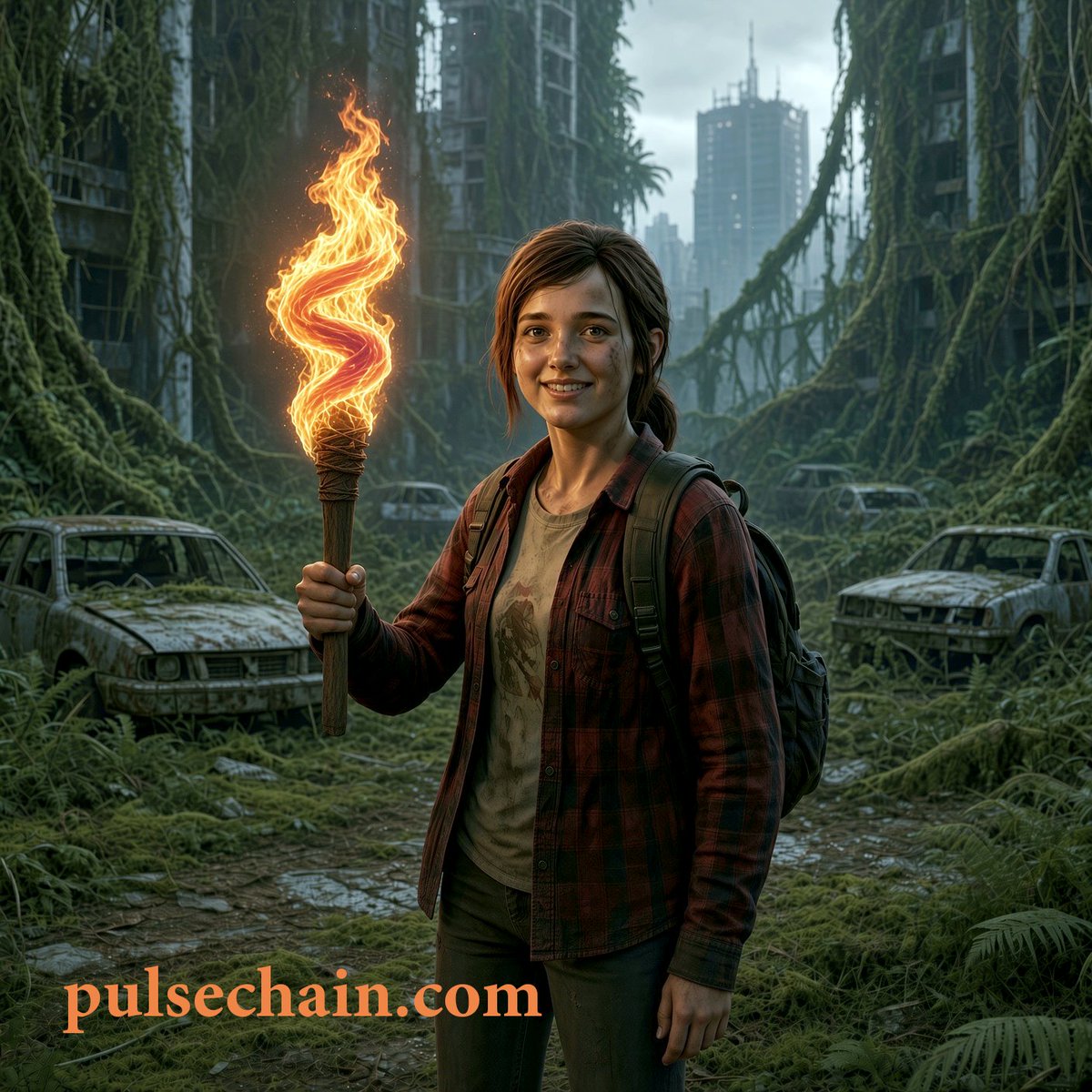 PulseGrapher's tweet photo. There is light in the darkness. 
Pulsechain leads the way.
#Pulsechain $PLS #torch #flame #Ellie #LastOfUs https://t.co/TGMiLR6Ucb https://t.co/xlEgXqKBwG
