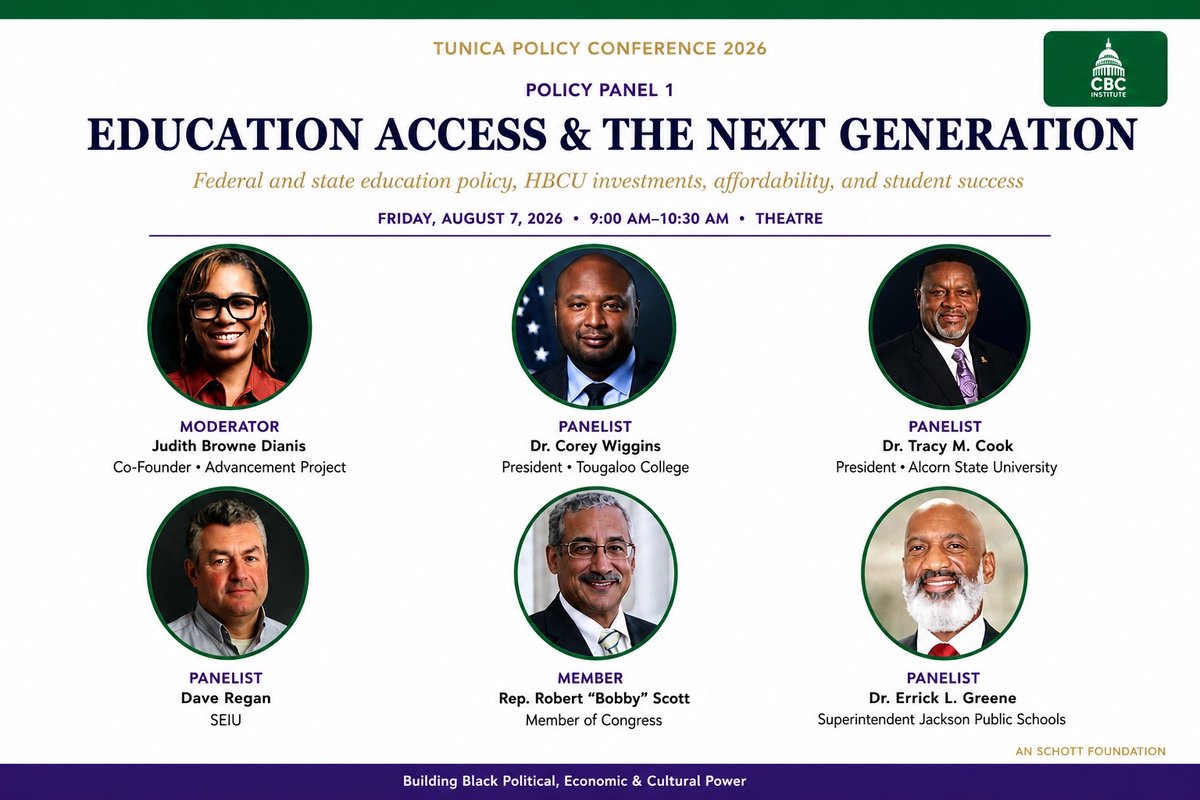 AlcornStateU's tweet photo. Last week, Alcorn State University President Dr. Tracy M. Cook joined national leaders at the Tunica Policy Conference 2026 for a panel on education access, HBCU investment &amp; student success. #AlwaysLeading #AlwaysAlcorn #HBCU https://t.co/z5ZgIVoKL1