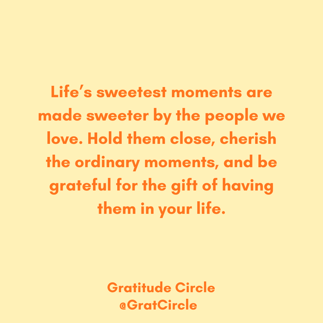 GratCircle's tweet photo. 💪Motivational Monday💪

🤍 Life’s sweetest moments are made sweeter by the people we love.

Who is someone you’re especially grateful for today? 💛
#GratitudeCircle #Gratitude #LovedOnes #Family #LoveAndGratitude https://t.co/WuiMljgIAP