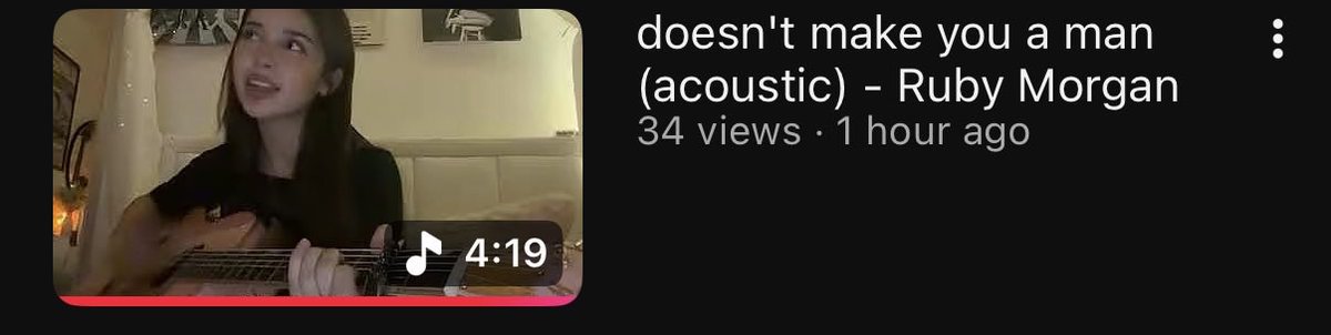 rubymorganhq's tweet photo. we’re all in tears 🫂 get the tissues ready and go watch the acoustic version of rubys debut single ‘doesn’t make you a man’ on youtube 🤍 https://t.co/QaVecitQPp