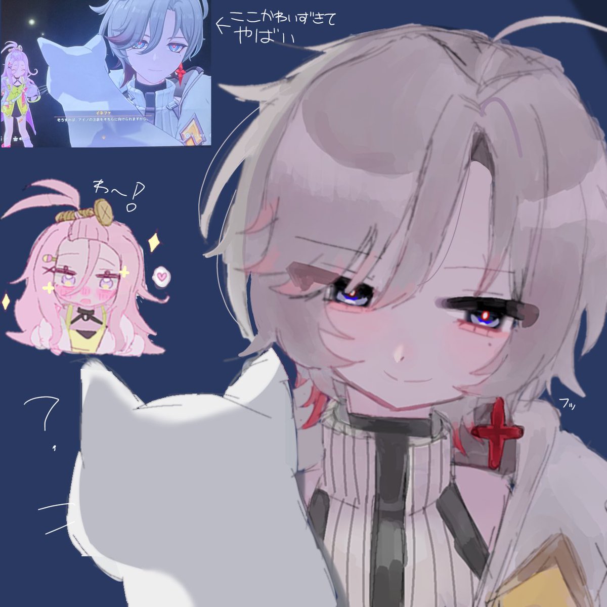 t_nk0922's tweet photo. ここのシーン可愛すぎて描いた https://t.co/5ZddX4hN5m