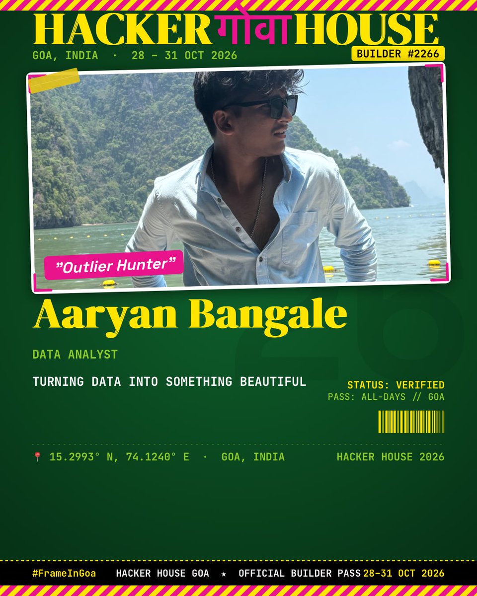 AaryanG02's tweet photo. Here's my HH Goa 2026 builder badge, Aaryan Bangale here 🏝️⚡ #FrameInGoa https://t.co/Dkat0ycZ7P
