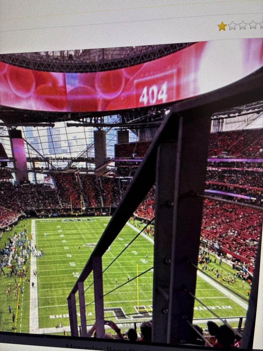 spcarroll19's tweet photo. I will not stand for the slander of the new stadium. I went on a dive using a view from my seat. Most modern nfl stadiums have some obstructed view seats. Here are some of the worst offenders I’ve found. I’m sure there’s more.  #billsmafia https://t.co/eG6sft1ehN