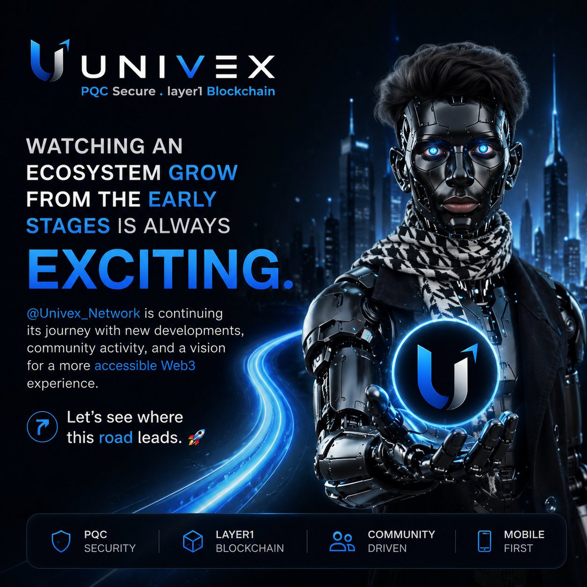 nabil125125125's tweet photo. ๐ Watching an ecosystem grow from the early stages is always exciting.
@Univex_Network is continuing its journey with new developments, community activity, and a vision for a more accessible Web3 experience.
Let's see where this road leads. ๐
#Web3 #Crypto https://t.co/WPCqKTW5Ic