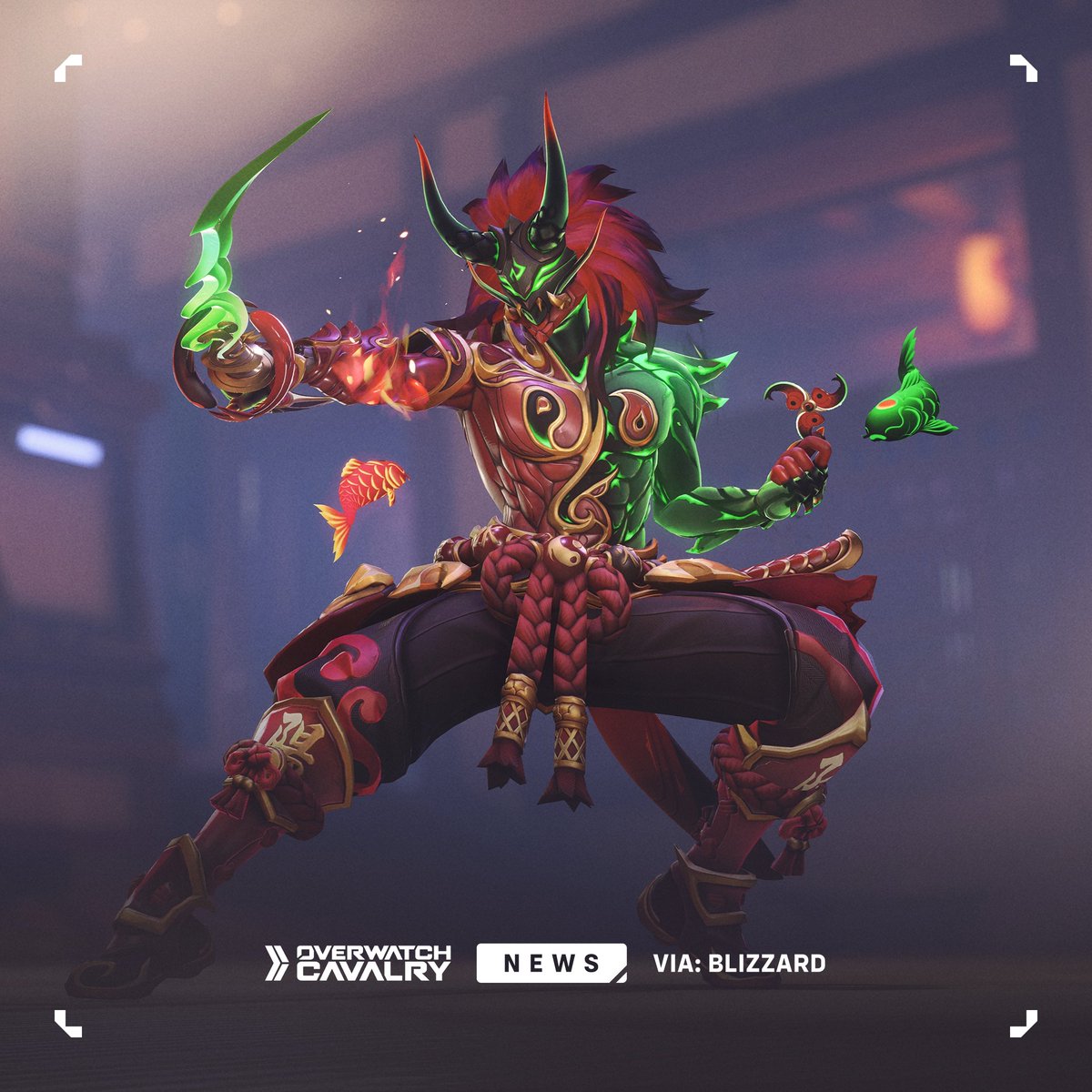 OWCavalry's tweet photo. New #Overwatch Mythic Skin: Koi of Duality Genji 🎏 https://t.co/FRq7HKluRj