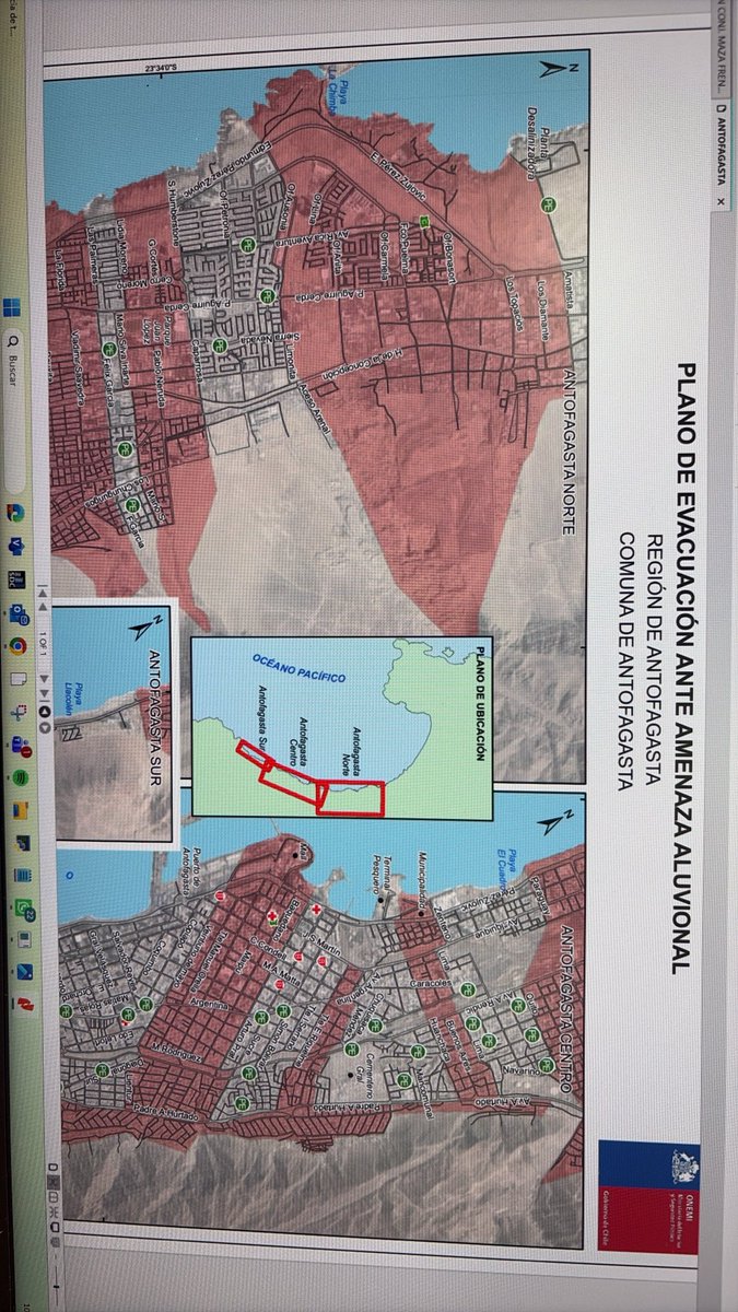 Crissdrone's tweet photo. #antofagasta. 
Está este plano con zonas de riesgo aluvional en Antofagasta. Si no lo tienen pídanmelo. https://t.co/g7HAzXyYPU