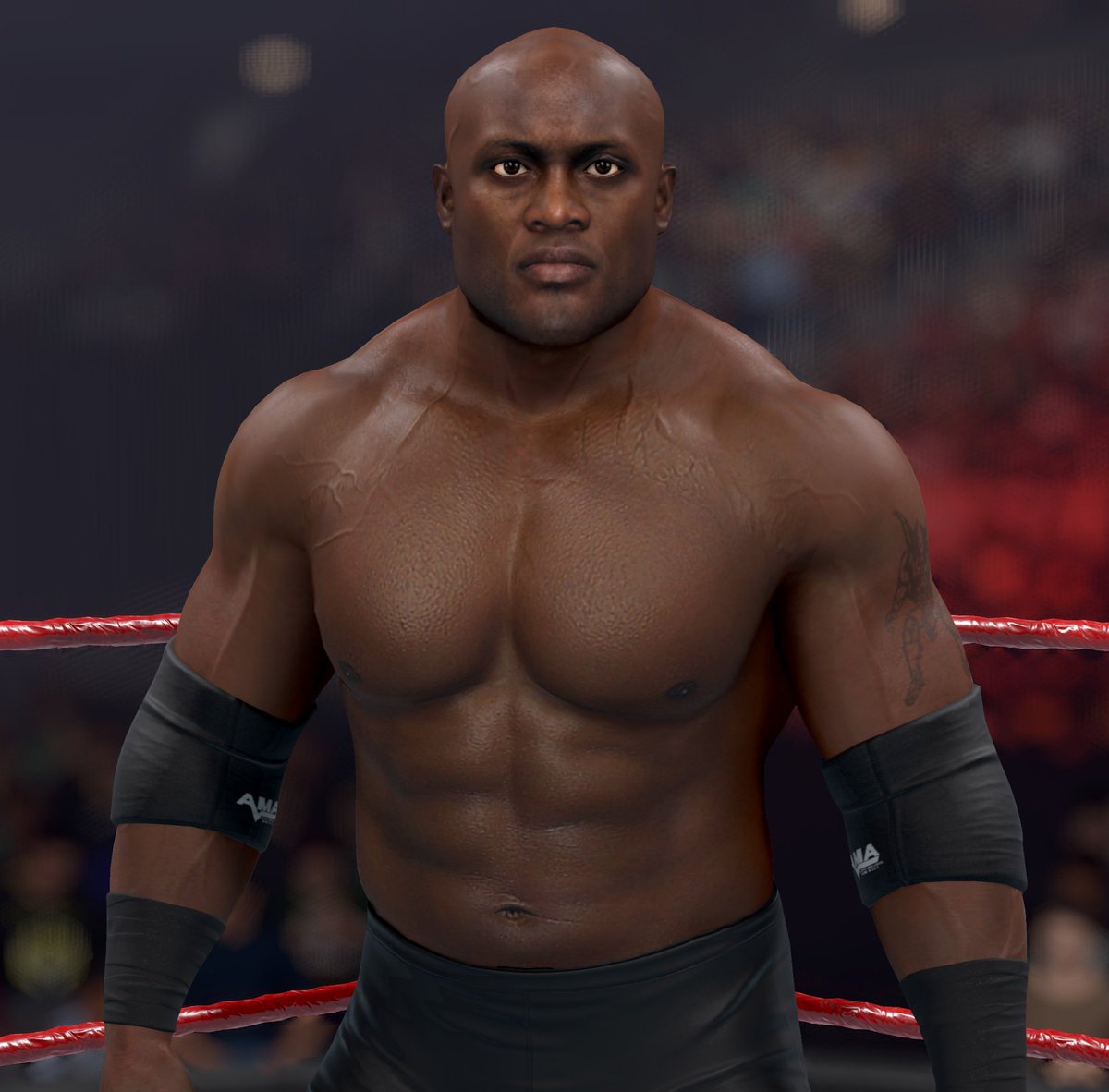 kuzmac82's tweet photo. Non dlc Lashley is AVAILABLE NOW for consoles!! #KUZMAC82 #BOBBYLASHLEY #2KG https://t.co/2IKHxl7nKF