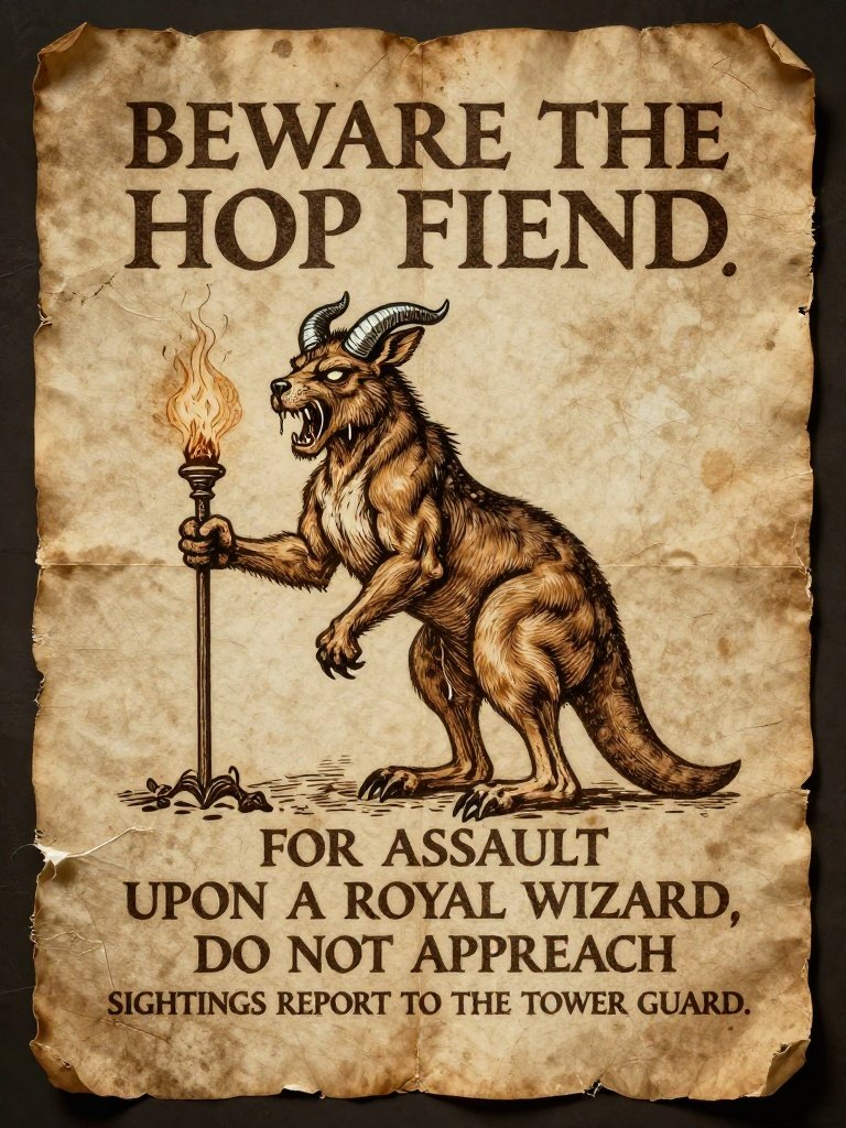 PhotonicMoses's tweet photo. 🚫 Wanted for Assault: Hop Fiend 🦘👹
If you find this Ravenous Beast report it to the
Wizard's Tower IMMEDIATELY!
Do not attempt to apprehend!
@kangaroincrisis #animaltwt #animalX https://t.co/STWYiSMa2W