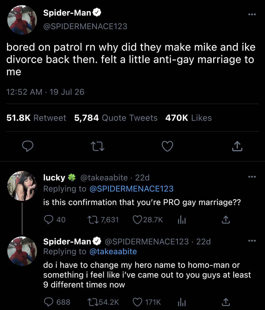 youwantmeout's tweet photo. BREAKING: Spider-Neil cancelled on Twitter for homophobia https://t.co/xkeDjKuuYn