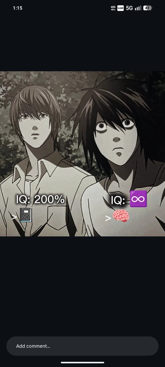Animeworlduc's tweet photo. In Death Note, brains are the real weapons. 🖤📓”
#DeathNote #LightYagami #L #LLawliet #Anime #AnimeEdit #DeathNoteEdit #AnimeReels #AnimeFans #Otaku #Weeb #MindGames #AnimeGenius #IQBattle #LightVsL #Kira #AnimeCommunity #Manga #AMV #Reels #ViralReels #Fyp #ExplorePage #AnimeLover