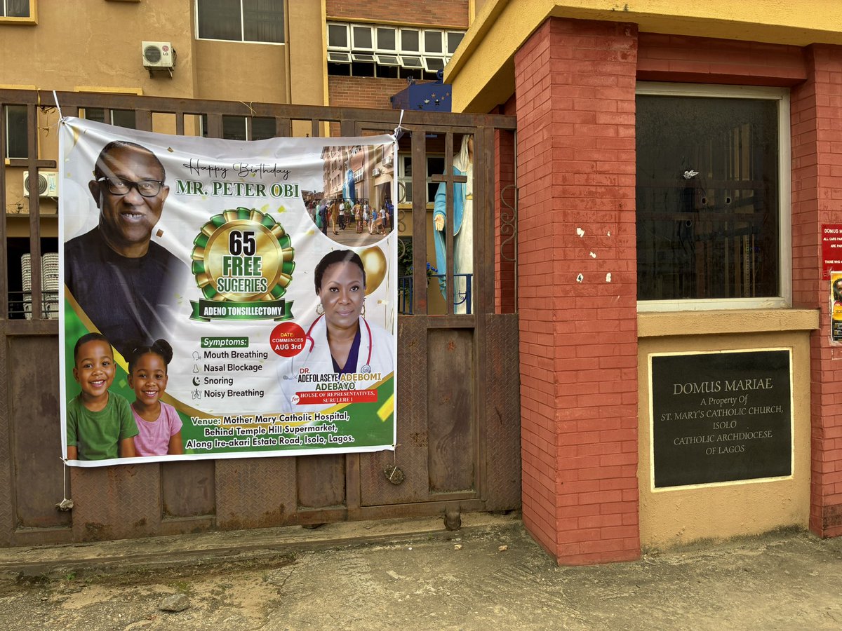 DrFolaseye's tweet photo. Today, the last set of children from our #65FreeAdenotonsillectomySurgeries were discharged from the ward. Only one child remains on IV antibiotics and is expected to be discharged tomorrow, God willing. From the beginning of this initiative to celebrate Mr Peter Obi’s 65th birthday, we screened over 100 children. More than 70 had medical or surgical indications for adenotonsillar disease, and every child who required adenotonsillectomy had a successful surgery. The final surgeries were completed on Sunday. Today three of the last four families gave me a bottle of wine as a token of gratitude and I received it with a grateful heart. But the greatest reward is seeing these children breathe easier, sleep peacefully, and return home healthier. My sincere thanks to every surgeon, anaesthetist, paediatrician, nurse, theatre staff, cleaner, technician, volunteer, and to every Nigerian who prayed for us throughout this journey. To God alone be all the glory.