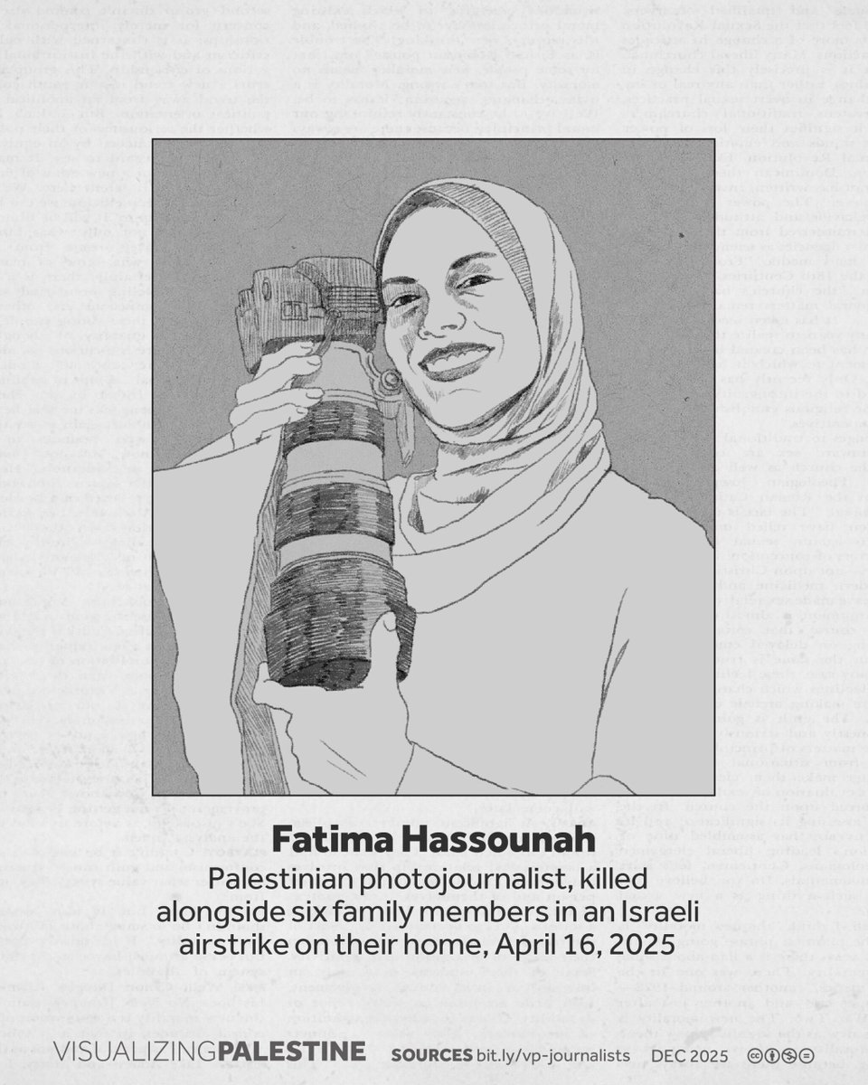 visualizingpal's tweet photo. Today marks 1 year since Israel killed Al Jazeera journalist Anas Al Sharif. We join @palyouthmvmt &amp; movement partners in recognizing all journalists killed by Israel in Palestine, Lebanon, &amp; the region. 

Use our visual on targeting journalists: https://t.co/Uejq3QBlEH https://t.co/X6Jl9J9GCV