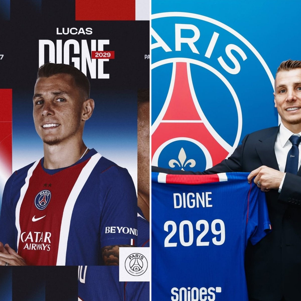 kaartikfooty's tweet photo. 🔵 PSG: PSG have strengthened their defence by signing Lucas Digne from Aston Villa on a three-year deal. #PSG #ParisSaintGermain #ParisSG #AllezParis #ICICESTPARIS #PSGFamily #PSGNews #Ligue1 #UCL #ChampionsLeague #Football #Soccer #Paris #OusmaneDembele #Kvaratskhelia #Desire https://t.co/hD2JlMVhj1