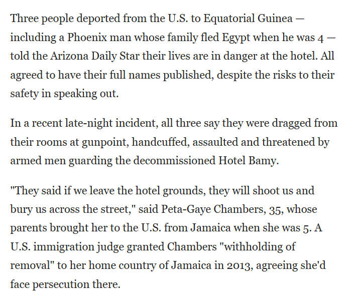 ReichlinMelnick's tweet photo. The U.S. has AGAIN sent people to be imprisoned in a foreign country, this time to get around strict legal protections barring the deportation of some people to their home countries.

The U.S. gets paper-thin assurances that the below won't happen, which it knows will be ignored. https://t.co/eYjSKPUEfj