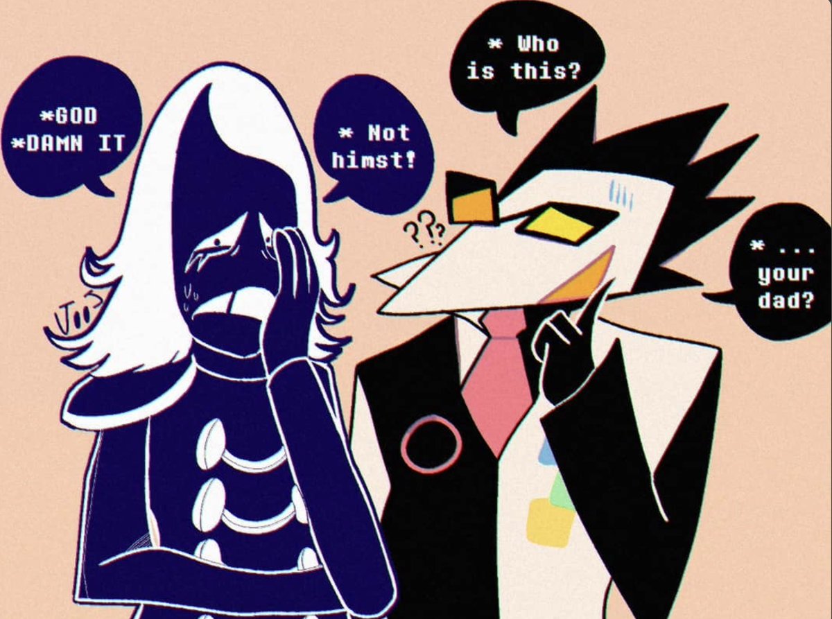 rouxls's tweet photo. FOUND A 2021 RELIC I THOUGHT WAS LOST MEDIA I'M GIGGLING HELLO AUJSSUSJUSJUSJS 

#deltarune #gaster #rouxlskaard #swatchkaard https://t.co/h53SisU5x2