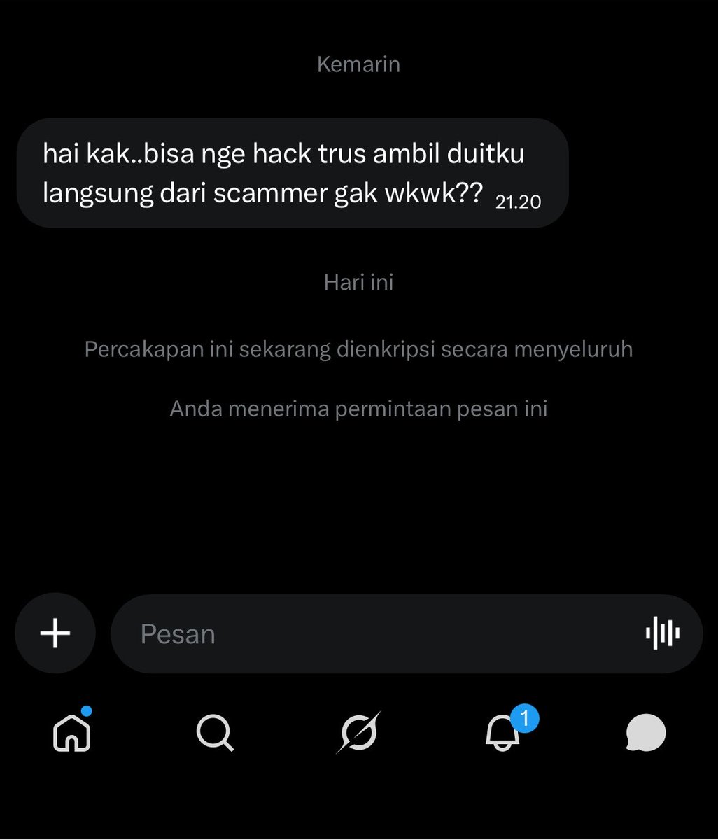 messcleanerr's tweet photo. ada yang dm begini…. kalo bener bisa alangkah enak saya gausah jualan lagii wkwkwk, btw gabisa yaa. kalo ada yng bilang bisa FIX PENIPUUU, btw kalo butuh jasa lacak bisa dm saya yaa👍🏻🫣 https://t.co/2sGzOES8Fw