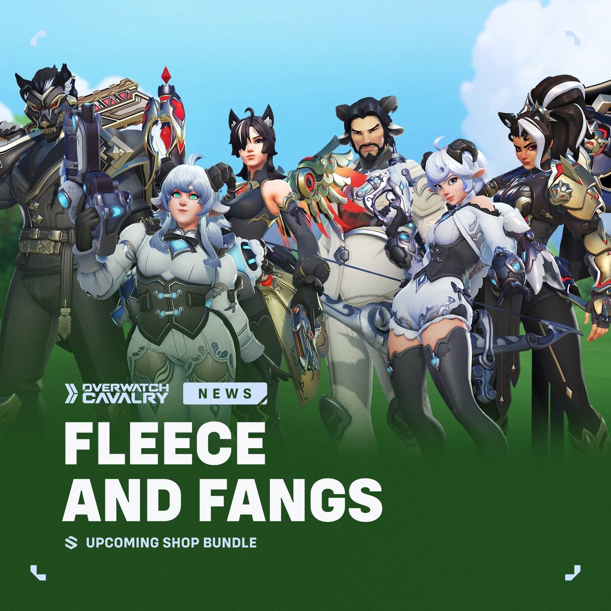 OWCavalry's tweet photo. New #Overwatch Shop Bundle: Fleece and Fangs 🐏

Featuring skins for Soldier: 76, Mei, Mercy, Hanzo, Juno, and Vendetta.

🗓️ Available: Aug 11 - Aug 30 https://t.co/2SaLdmPRib