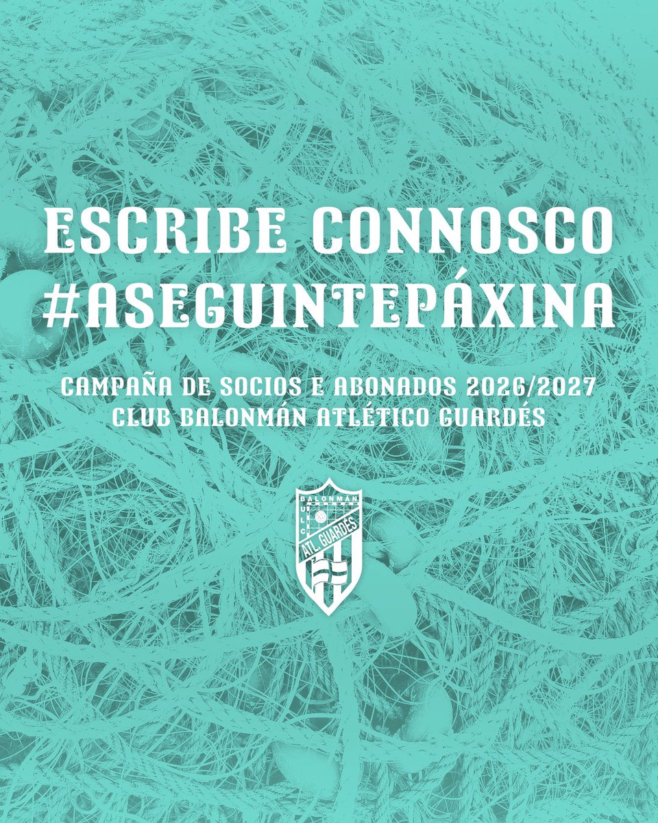 AtleticoGuardes's tweet photo. ✍️ Esta tempada 2026/2027, escribe connosco #ASeguintePáxina 

Xa dispoñibles os novos abonos e carnés de socio do noso Club 👉 pásate pola oficina da Sangriña de luns a venres de 17.00 a 20.00 horas para renovalos ou facelos ✅

📲 Escribe ao 669 630 610 para máis información! https://t.co/HWPJLXOY84