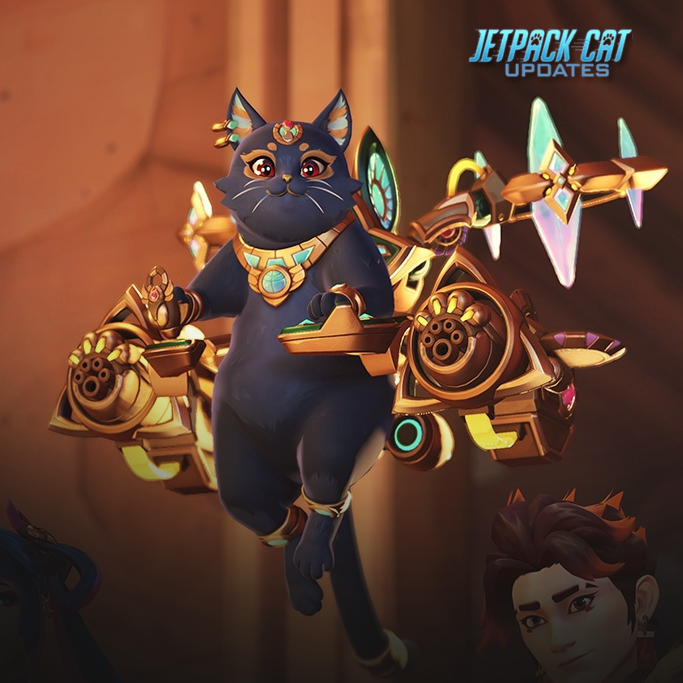 Jetpack_Cat_OW's tweet photo. Have a better look at Jetpack Cat's upcoming 'New Gods' skin! 🐈 https://t.co/5e0Z1pYlW5