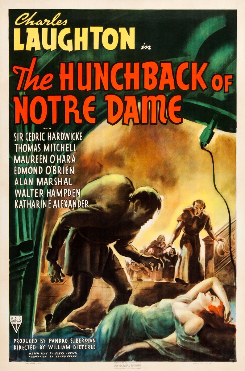 RadicalFPR's tweet photo. Watched 1939's The Hunchback of Notre Dame and more than anything else I'm now tempted to read the book. It feels like it mostly rides on its lavish presentation, but also feels thoroughly Hollywood-ified. Not sure if that's the film's fault or just Hugo's non-subtle material. https://t.co/7DvMD7mNqz