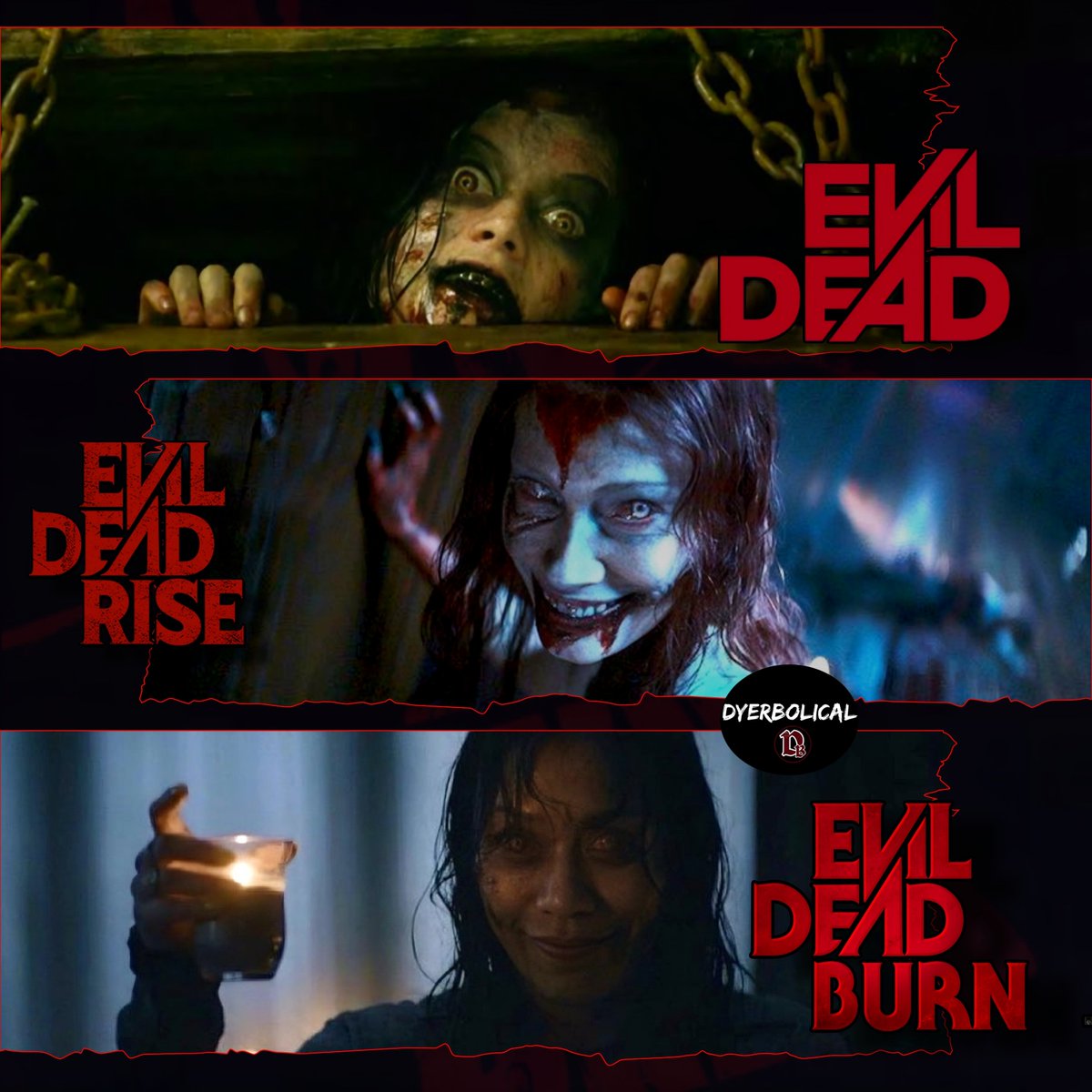 AshySlasheeDB's tweet photo. The beautiful Ladies of the new Evil Dead Trilogy. https://t.co/205fKObAsz