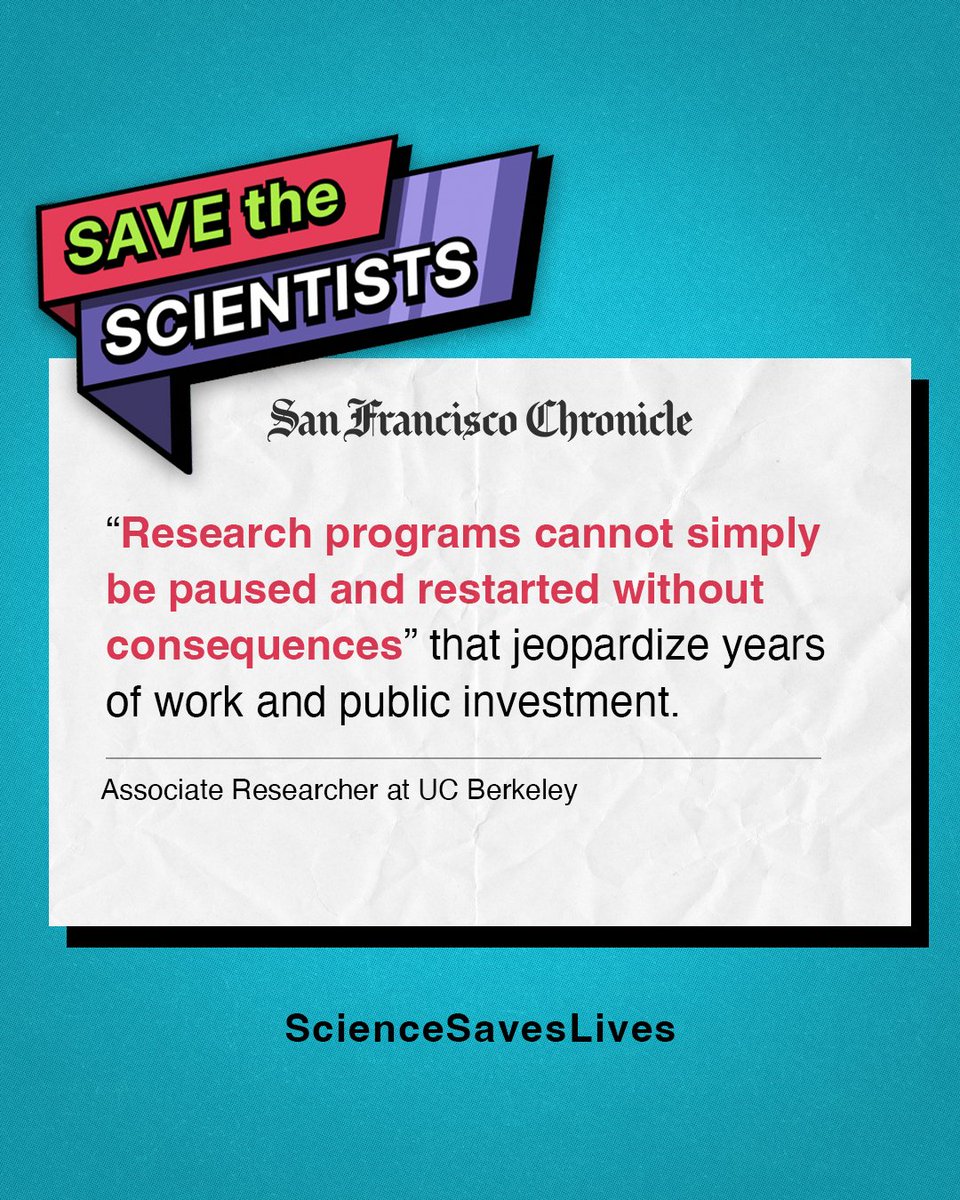 ScSavesLives's tweet photo. University of California is asking Congress to address steep declines and delays in federal research funding that are forcing hiring freezes and disrupting potentially lifesaving research. https://t.co/KPpLR7vTp0 https://t.co/io2R6D6JLa