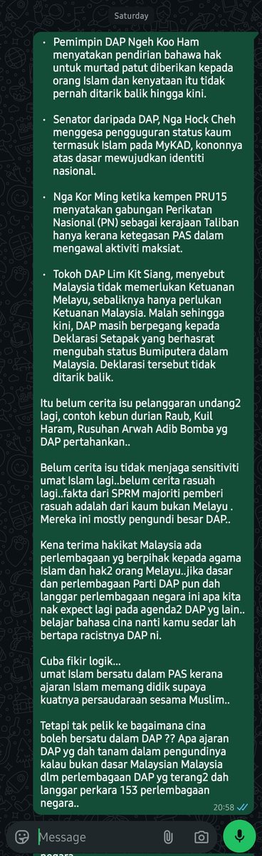 JackPatdoploh's tweet photo. @mkini_bm Ulama' bercakap berdasarkan bukti..korang tak belajar bahasa cina korang tak tahu apa agenda DAP. https://t.co/RO92SNtImI