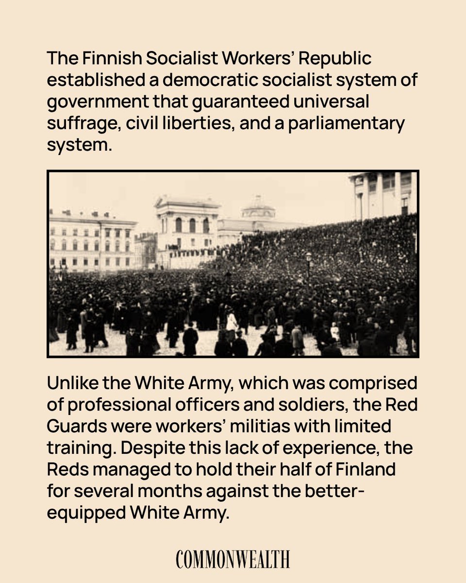 commonwealthmag's tweet photo. In the winter of 1918, Finland was swept into a bitter civil war that would reshape the young nation. For a few months, socialists held power in the south and imagined a different future for Finland. https://t.co/fIu0YZaGQt