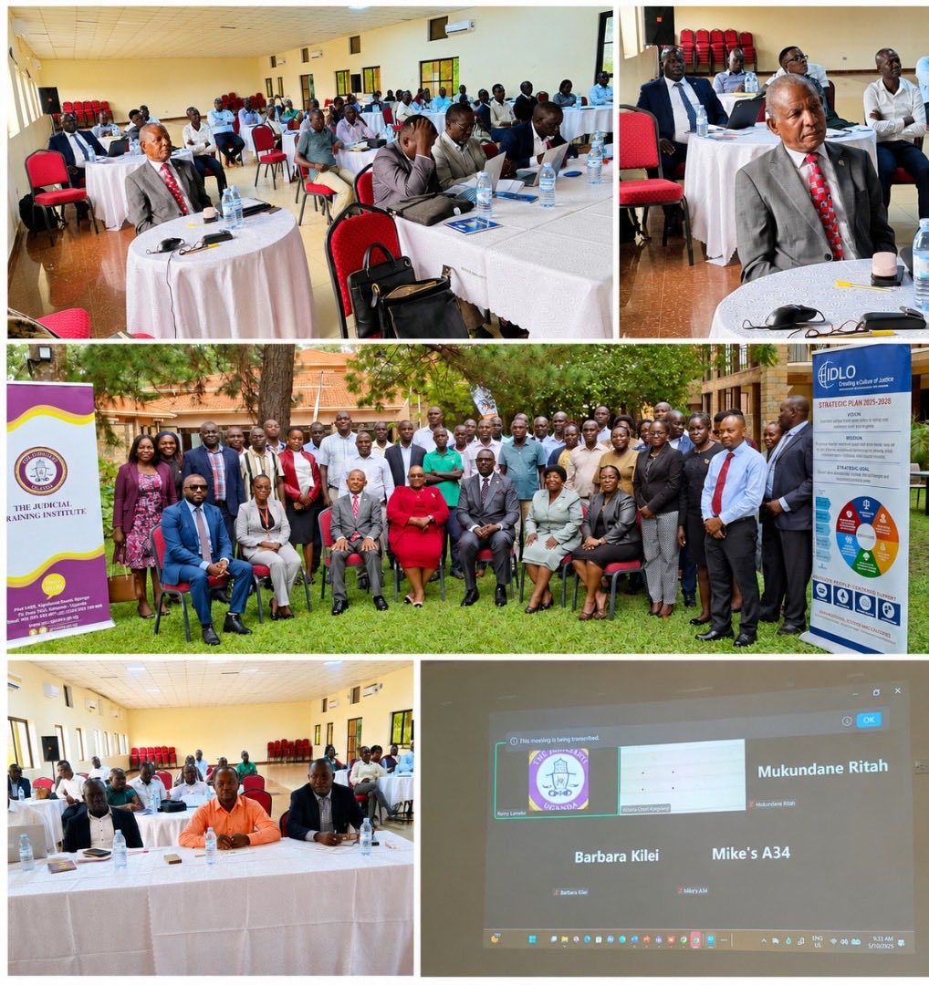 JudiciaryUG's tweet photo. The Judicial Training Institute (JTI), in collaboration with the Ministry of Gender, Labour and Social Development (MGLSD) and the Industrial Court, with support from the International Development Law Organization (IDLO), has commenced a four-day regional capacity-building programme for Labour Officers in the Northern Region.

The training, being held at Acholi Inn Hotel in Gulu, is aimed at strengthening labour justice, improving workplace dispute resolution and enhancing the effective enforcement of labour laws. Notably present is Justice Asaph Ruhinda Ntengye, retired Judge of the Industrial Court, together with judicial officers from the Industrial Court and JTI.

The programme brings together Labour Officers to strengthen their practical knowledge and skills in conciliation, mediation, arbitration, labour inspection, case management and the application of Uganda’s labour laws.

Officially opening the training virtually, the Chairperson of the JTI Governing Council and Justice of the Supreme Court, Justice Mike Chibita, emphasised the central role of Labour Officers in promoting fair and productive labour relations.
Justice Chibita observed that labour relations should not be viewed merely as a contest between employers and employees, but as a framework for cooperation, fairness, productivity and sustainable economic development.

He noted that Uganda’s growing labour force, coupled with the significant contribution of the informal economy, presents both opportunities and responsibilities for institutions involved in labour administration. He emphasised the need to maintain a fair and sustainable balance between protecting the rights and dignity of workers and enabling employers to remain productive, competitive and capable of creating and sustaining employment.

Justice Chibita described Labour Officers as an important first point of contact when employment relationships break down, noting that their intervention can determine whether a dispute is resolved promptly and fairly or develops into prolonged litigation.
He stressed that the effectiveness of Uganda’s labour justice system depends significantly on the competence, independence, fairness and practical problem-solving abilities of Labour Officers.

He further highlighted the important relationship between Labour Officers and the Industrial Court in the administration of labour justice. He noted that the Industrial Court has developed jurisprudence addressing issues including fair termination, disciplinary procedures, redundancy, discrimination, collective bargaining, contractual obligations and procedural fairness.

Justice Chibita encouraged participants to make use of the Uganda Legal Information Institute (ULII) and other available legal resources to remain abreast of developments in labour law and promote consistency and legal certainty in the handling of disputes.

He also urged the Labour Officers to use the training as a platform for practical engagement, sharing experiences and interrogating the challenges they encounter in the field.

The Executive Director of JTI, Justice Prof. Andrew Khaukha, who also addressed participants virtually, said the programme was the second training for Labour Officers and forms part of JTI’s broader programme to strengthen the capacity of different actors in the administration of justice.
Justice Khaukha observed that Labour Officers are the first point of call in the resolution of labour disputes and therefore require continuous retooling to effectively discharge their responsibilities.
He said the training had been jointly developed by JTI and the Industrial Court, with support from IDLO, following recognition of the need for continued learning and capacity enhancement among Labour Officers nationally.

These challenges contribute to unnecessary referrals of matters to the Industrial Court, increasing the burden on the Court while delaying the resolution of disputes that could be addressed at the Labour Officer level