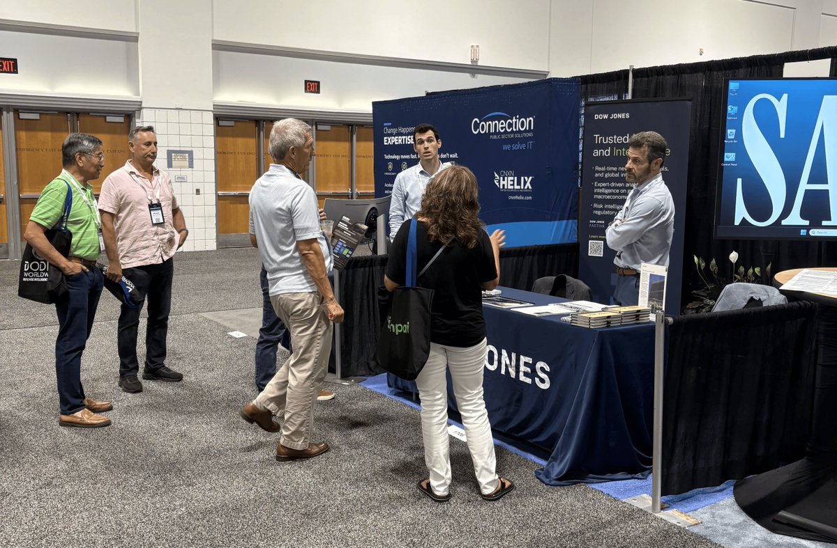 DowJones's tweet photo. We’re live at #DoDIIS26 in Tampa, Aug. 9–12.

Discover how Factiva and trusted Dow Jones news intelligence can help public-sector and intelligence teams cut through information noise, connect the dots and stay informed on developments that matter.

#NewsIntelligence #PublicSector #Factiva