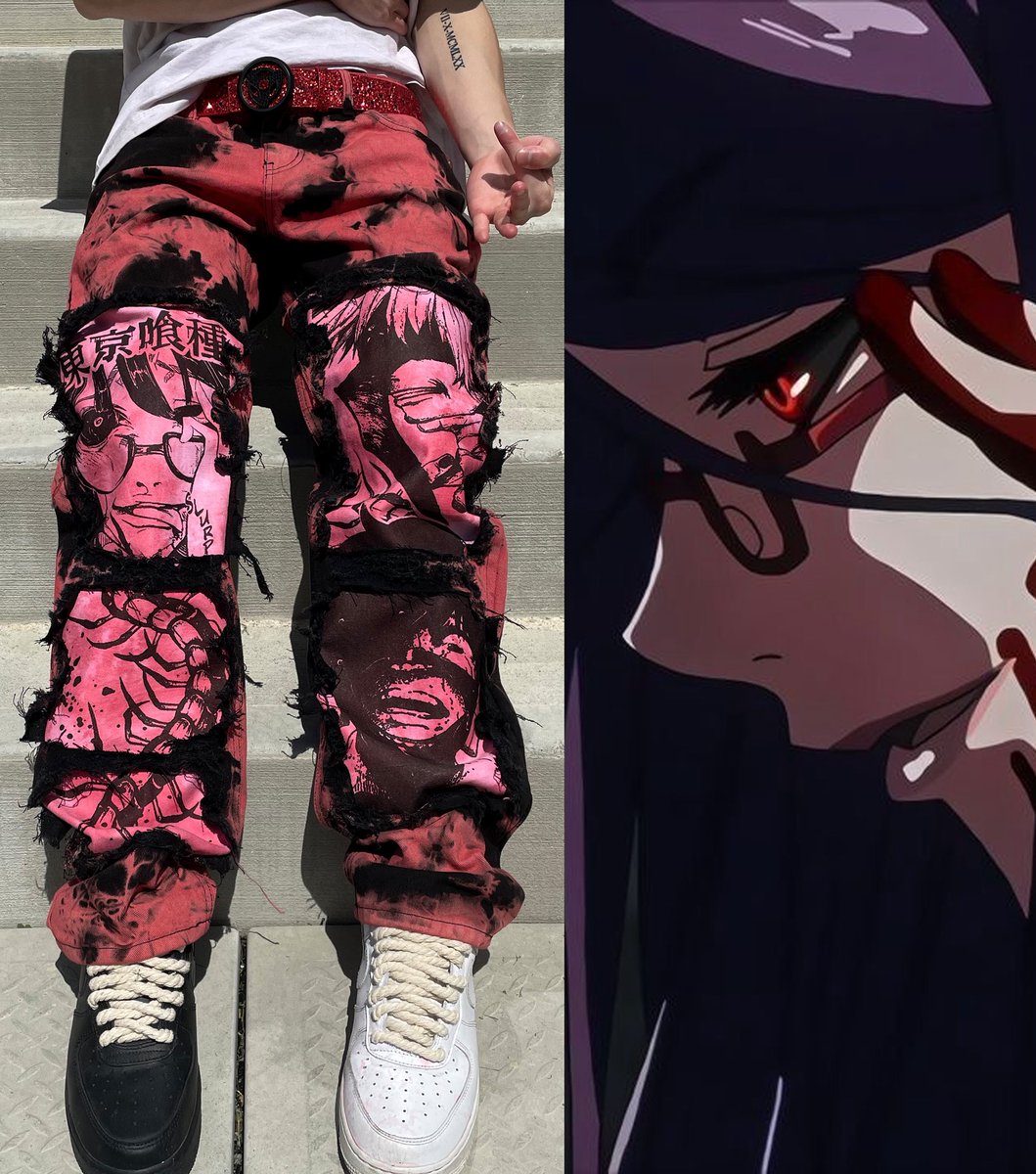 VoidReinc's tweet photo. Tokyo ghoul jeans dropping soon 🥀 https://t.co/Ps5j9bgEKF