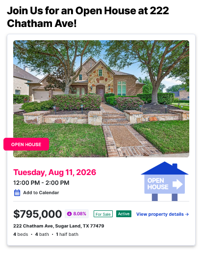 TexasTierRealty's tweet photo. Join us tomorrow for an open house! 

Learn more at: https://t.co/CGSNRyaGHR

Or contact Yasir at (281) 407-1670. https://t.co/j98hGdtn2o