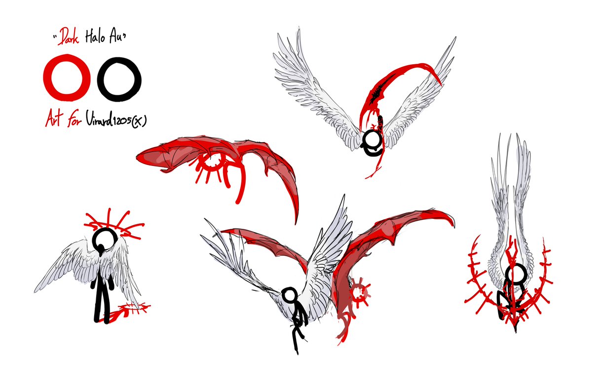 Yukitation's tweet photo. Fanart "Dark" Halo AU
Original idea from @vibard1205 
#darkcho #chodark

I draw Dark big wing hope you dont mind. https://t.co/MkqrpMpjt8