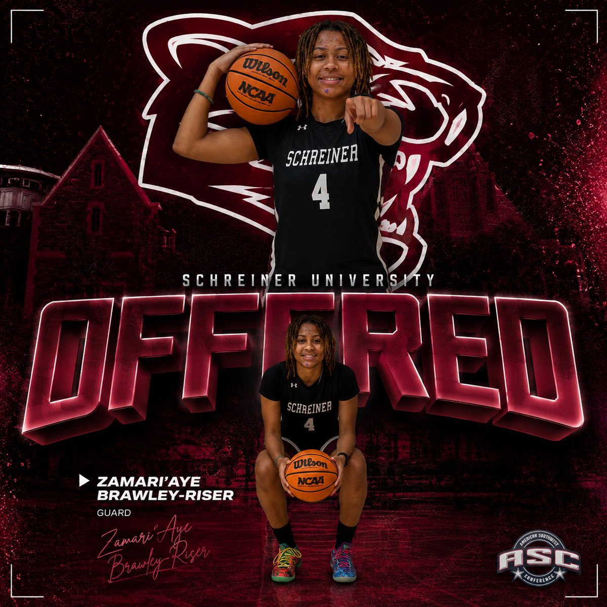 ZeeBrawley's tweet photo. After a great conversation with Coach Kendra and Coach Ashlynn, I’m beyond blessed and excited to announce that I received my FIRST OFFER to continue my academic and basketball career at the collegiate level! 🏀❤️@SchreinerWBK @KendraCoach @Coach_AshlynnA https://t.co/J10n7saeX2